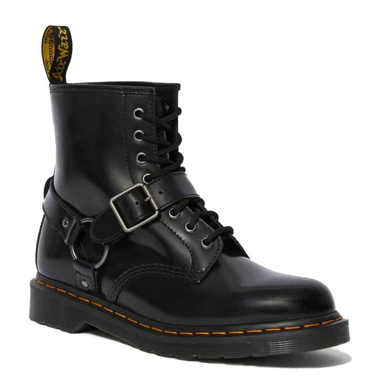 Dr. Martens 1460 Black Harness 8-Eye Boot – Red Zone