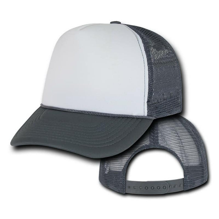 Gray and cheap white trucker hat