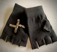 Thumbnail for Studded Fingerless Gloves