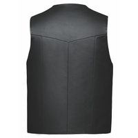 Thumbnail for Plain Black Leather Vest by Milwaukee Leather