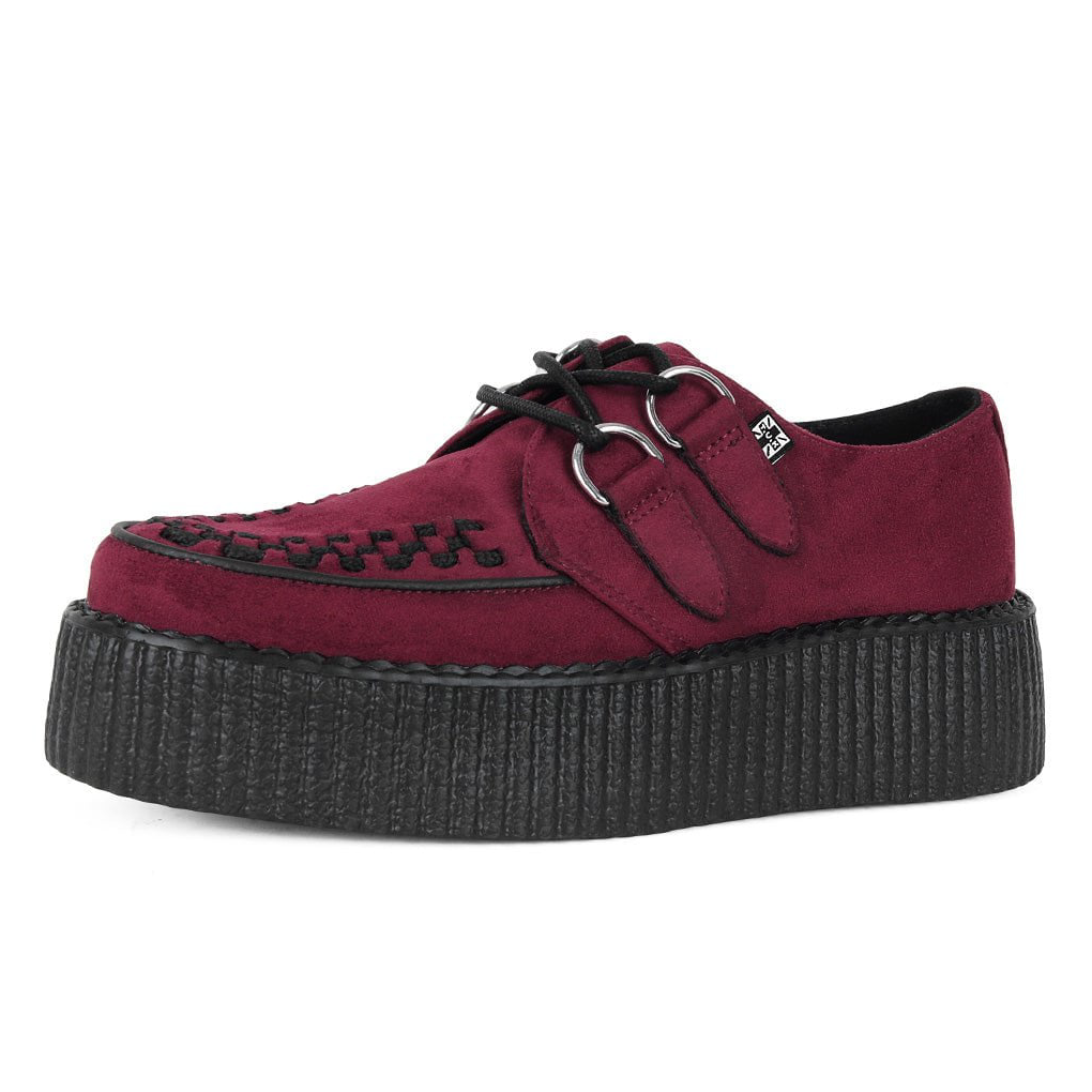 TUK Burgundy Faux Suede Mondo Creeper V3291