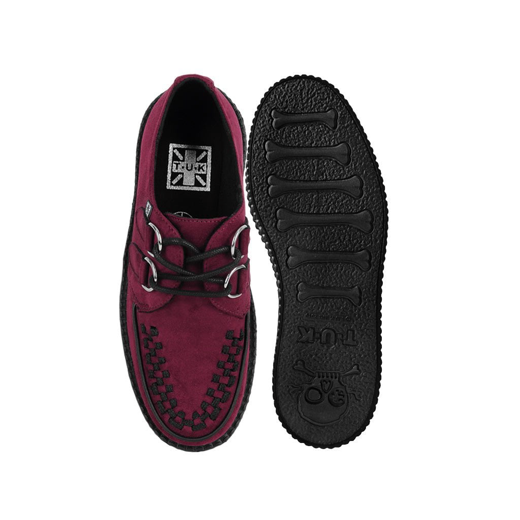 TUK Burgundy Faux Suede Mondo Creeper V3291