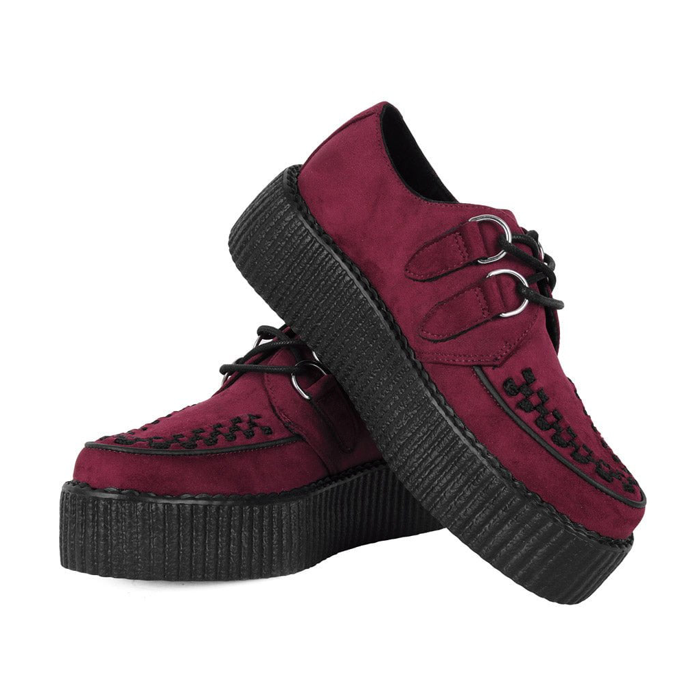 TUK Burgundy Faux Suede Mondo Creeper V3291