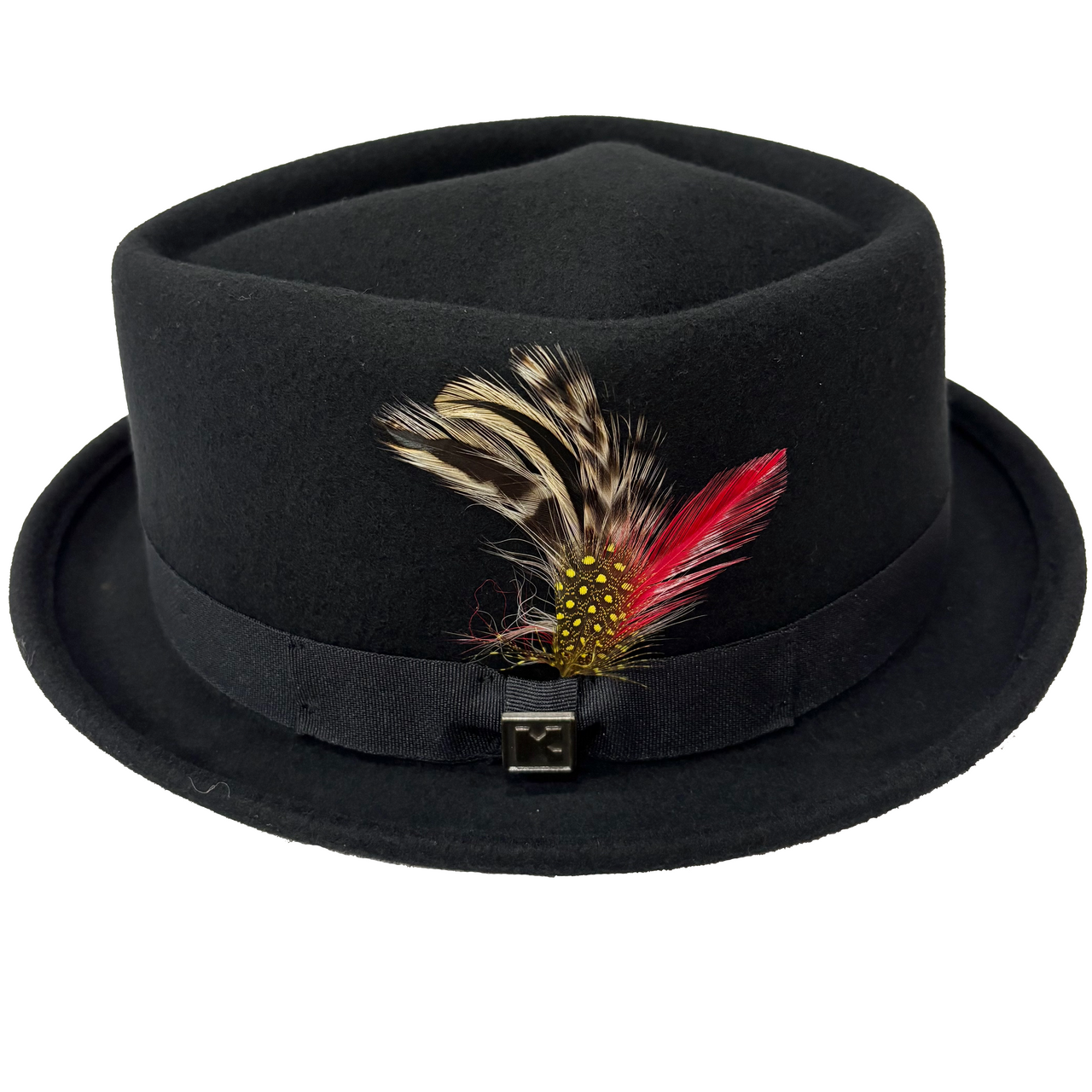 Wool Felt Black Pork Pie Fedora