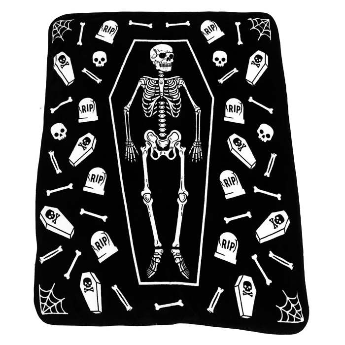 Skeleton Throw Blanket by Sourpuss Clothing