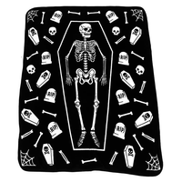 Thumbnail for Skeleton Throw Blanket by Sourpuss Clothing