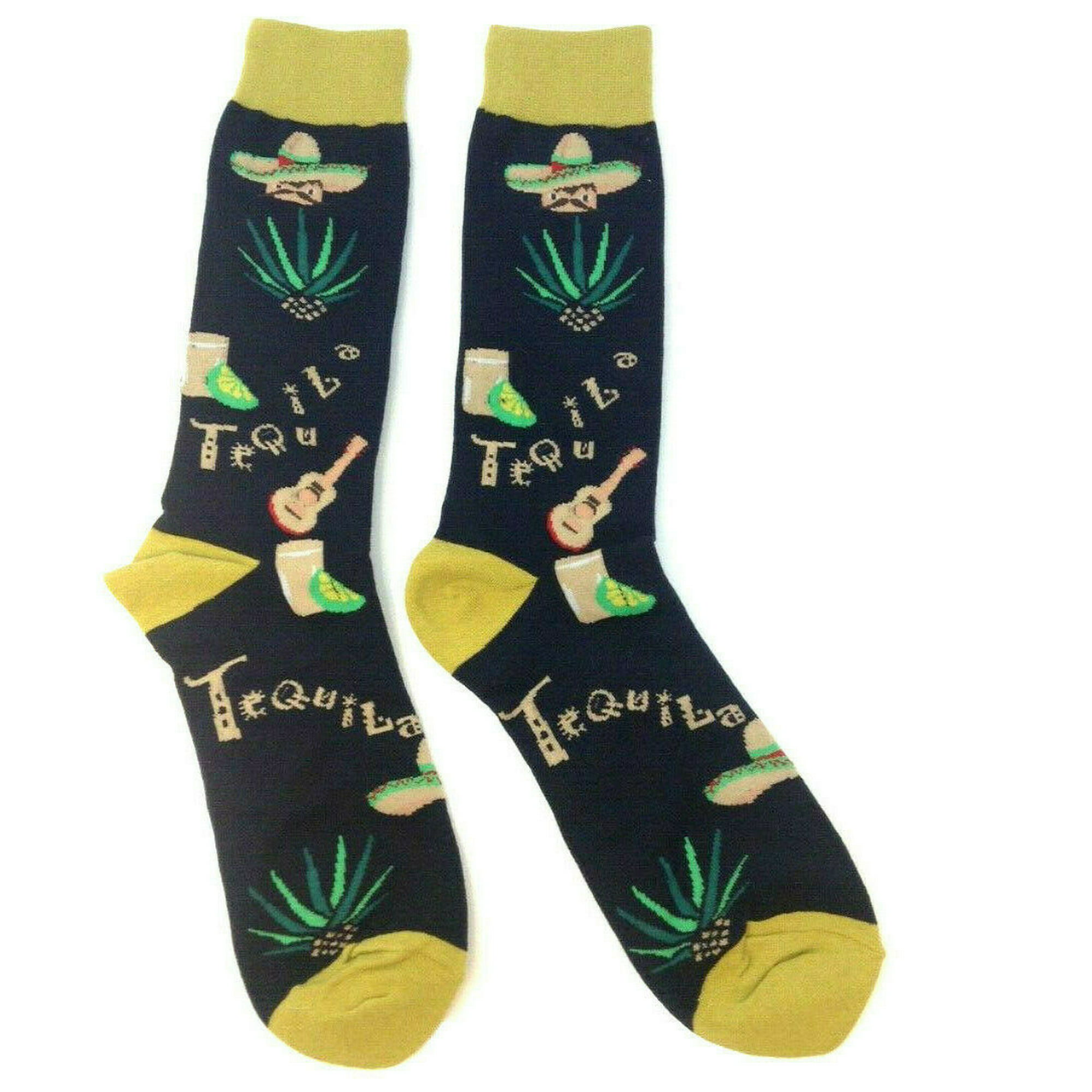 Tequila and Guitar Crew Socks