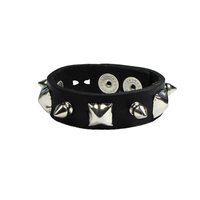 Thumbnail for Single Row Pyramid and Spike Studded Wristband